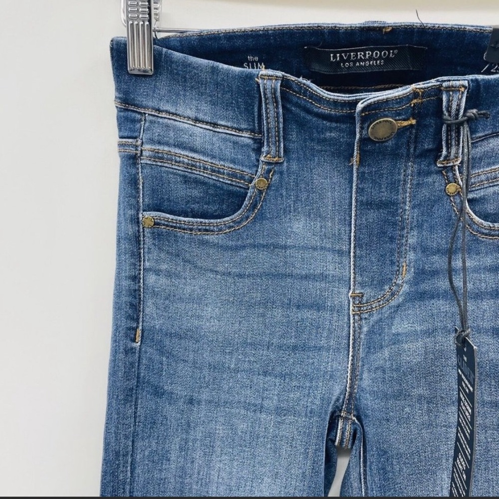 NWT Liverpool Los Angeles Womens Size 0/25 Gia Glider Slim Leg Jeans in Halifax - Picture 5 of 11